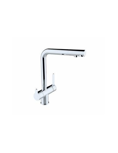 Mitigeur évier extractible 3 voies - NEXUS - Acier, Gunmetal, Noir Mat, Chromé Brillant - Hauteur 320 mm_0
