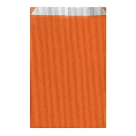 SACHET PLAT UNI 26+9X46 CM ORANGE (VENDU PAR 250)