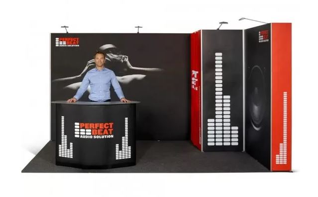 Stand magnétique 12m2 avec structure auto-portante pliable - EASY POP UP - garantie à vie et aimantation haut de gamme_0