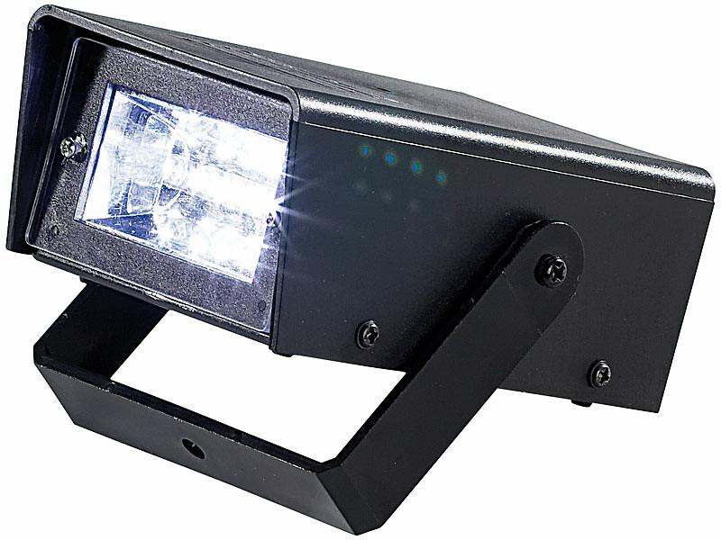Stroboscope à LED sur batterie Lunartec - compact, léger et alimenté par piles AA_0