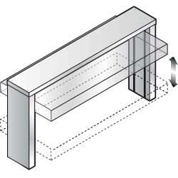 Superstructure avec coupole remontée automatique in/cm12 - Accessoire pour vitrines réfrigérées - Dimensions 1120x625xh560 mm_0