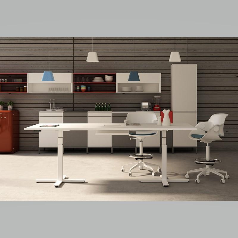Table de réunion rectangle WINGLET E - Bralco - structure télescopique reconfigurable et ergonomique_0