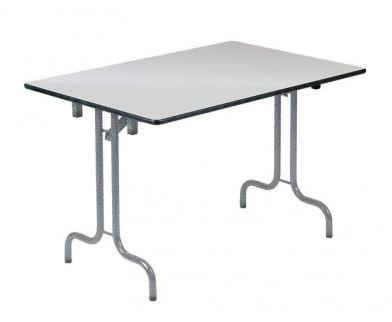 Table pliante Laurens - Pour collectivité, plateau mélaminé, 4 à 8 personnes, dimensions 120x80 cm ou 160x80 cm_0