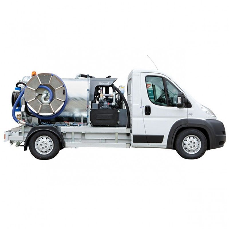 Unicom - Hydrocureur Rioned - Réservoir d'eau 1.500 litres avec moteur puissant et enrouleur pivotant 135°_0