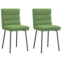 VidaXL Chaises à Manger Lot De 2 Vert Clair Velours - vert 4101285_0