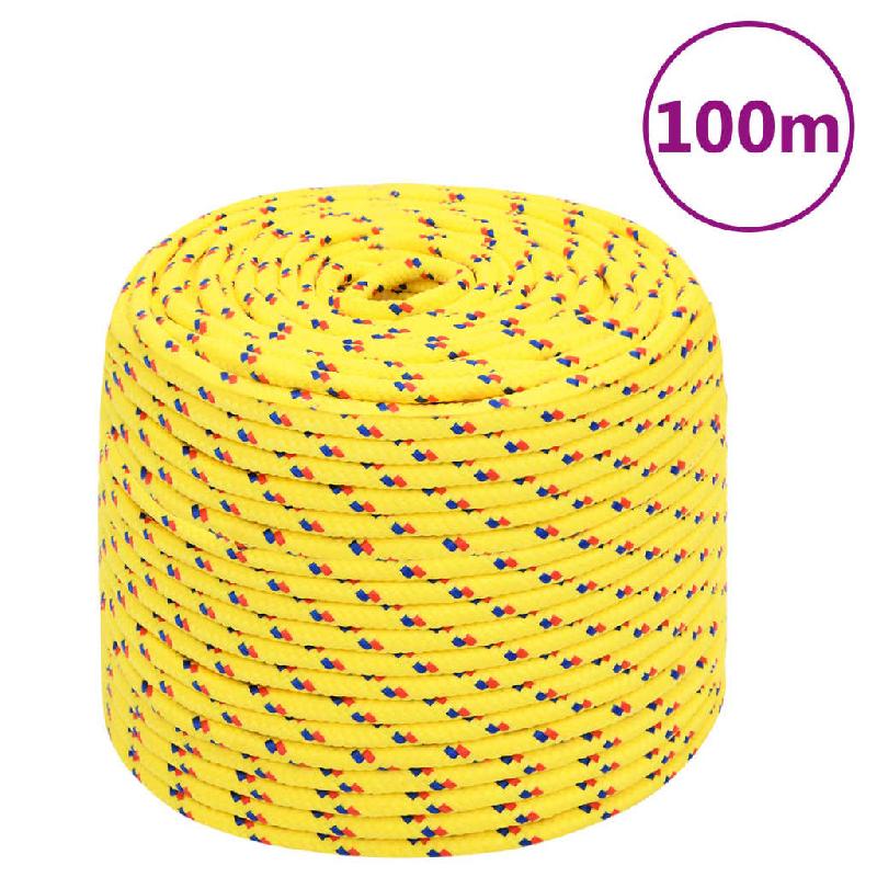 Vidaxl corde de bateau jaune 8 mm 100 m polypropylène 152609_0