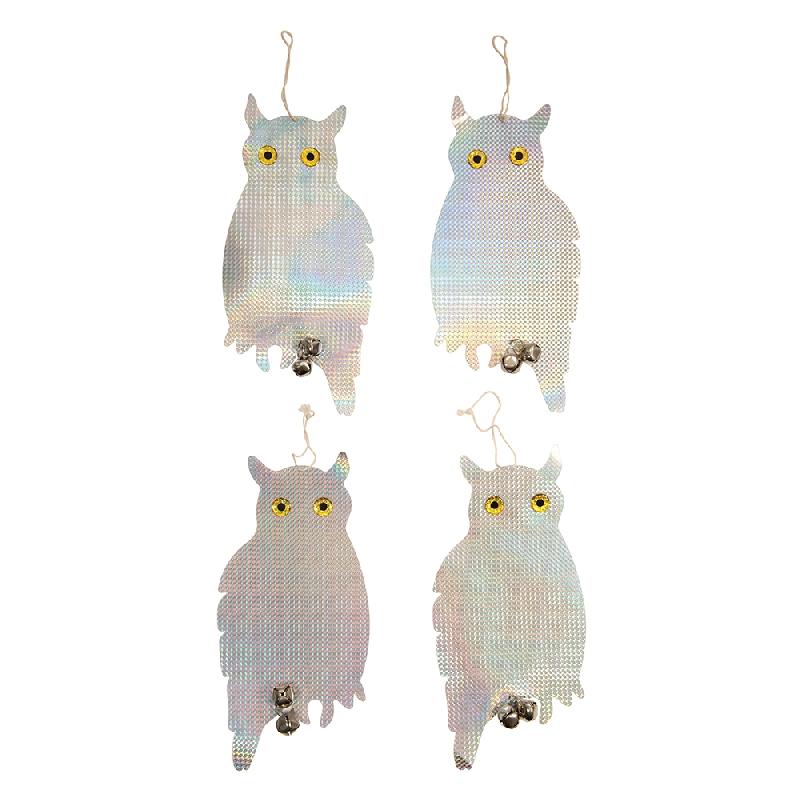 Hiboux anti-oiseaux - Lot de 4 - Plastique résistant aux UV - 210 x 410 mm - Fixman 894736_0