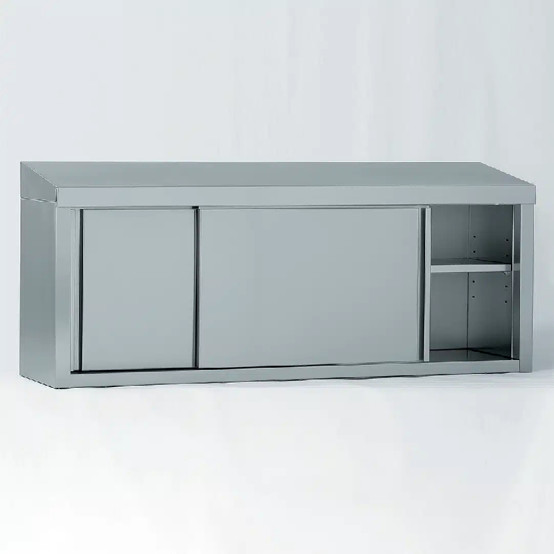 Armoire suspendue avec porte coulissante en acier inoxydable dessus incliné largeur 400 mm (Longueur, mm: 1200 - Réf 803382-44)_0