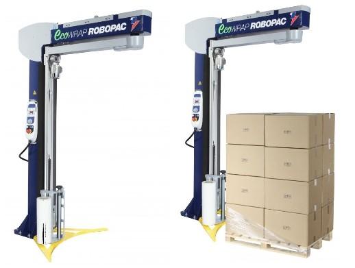 Banderoleuse à bras tournant ROBOPAC ECOWRAP XL - semi-automatique pour palettes standards et instables_0