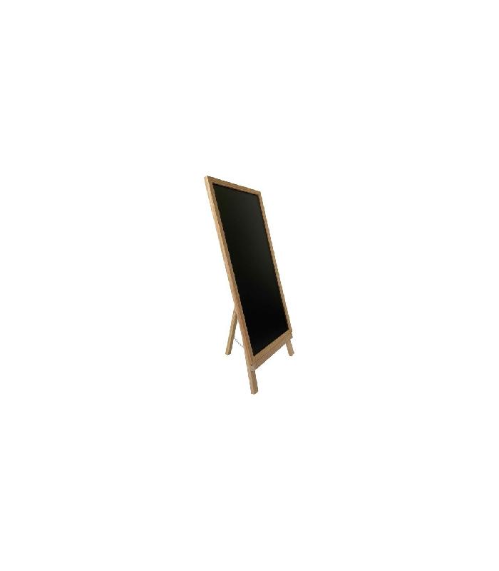 Chevalet trépied bois brut avec ardoise moulure carrée 93 x 48 cm - Référence : LSTF7BRUT+222BRUT_0