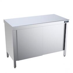 Distform Meuble Inox avec Portes Coulissantes Gamme 600 Sans plan de travailAcier inoxydable 1600x600x600xmm - 641094800420_0