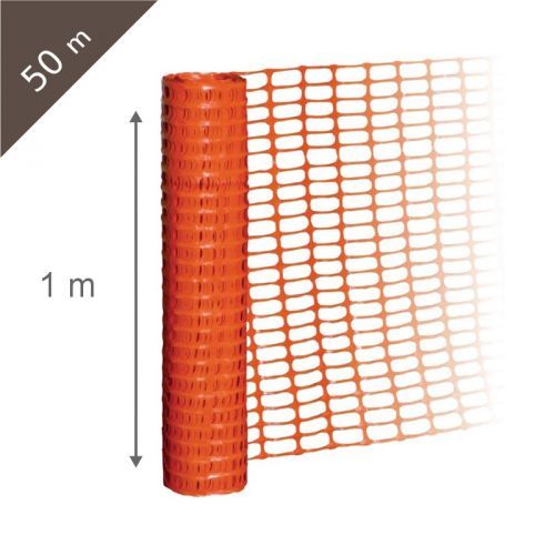 Grillage orange pour protection de chantier l.1,00m x l.50m_0
