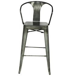 Halenbeeks Fauteuil de bar Iron métal acier - gris acier 615019_0