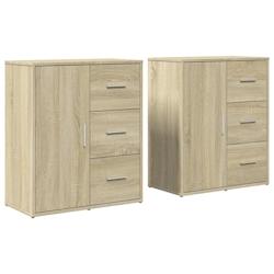 Helloshop26 - Buffet bahut commode armoire meuble de rangement organisateur cuisine salle de séjour salons lot de 2 sonoma 60 x 31 x 02_0036817 - 300_0