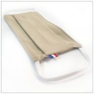 Mask1pbeige - masque en tissu - VDM - triple épaisseurs - lavable - 100% coton - beige_0