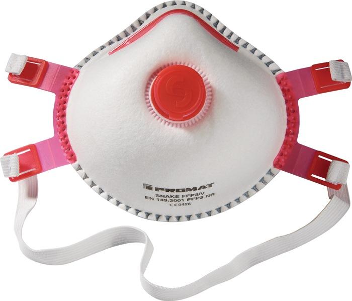Masque de protection respiratoire Snake · FFP3/V FFP3R V avec soupape d'expiration 5pcs/carton PROMAT_0