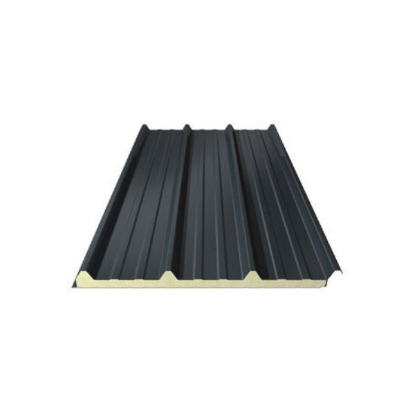 Panneau sandwich de toiture 60 mm bleu ardoise RAL 5008 - 1 m x 3,10 m_0