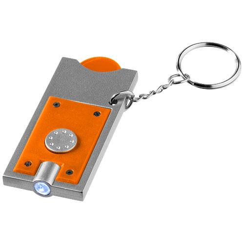 Porte-clés LED et porte-jeton Allegro 11809605 - plastique ABS avec jeton taille euro et LED intégrée_0