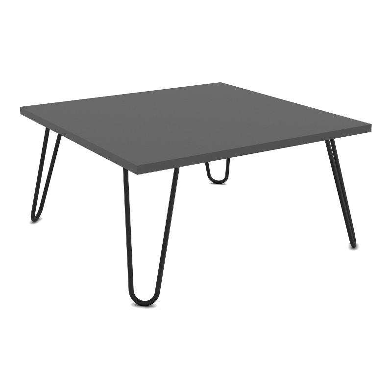 Table basse 60 x 60 x 30 cm - Anthracite / Noir - Pieds épingle - [en.casa] 03_0008520_0
