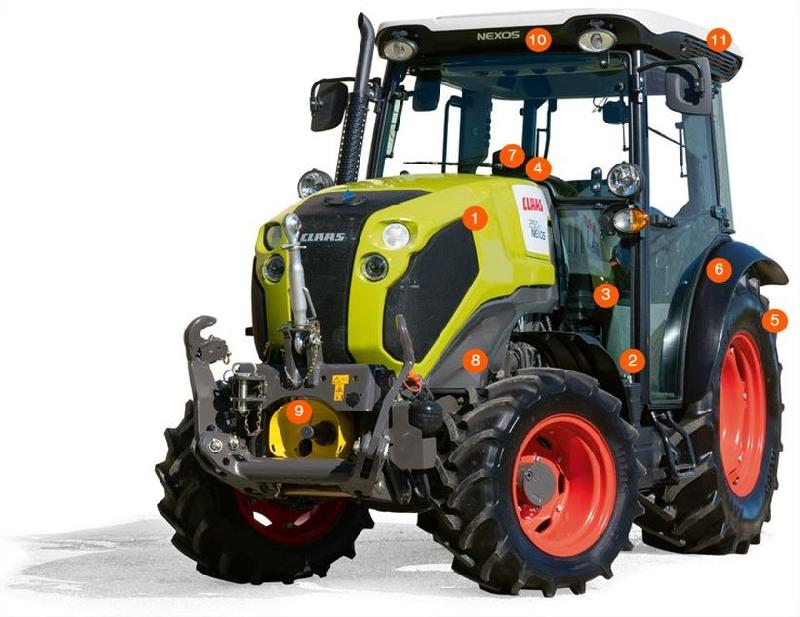 Tracteur agricole Claas Nexos 250 - modèles F, VL et VE, 112 ch, circuit hydraulique performant_0