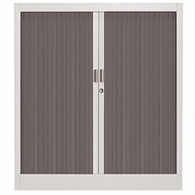 ARMOIRE MÉTAL CLASSTOUT COLOR - A RIDEAUX - L. 90 X H. 100 CM - CORPS ALUMINIUM  - RIDEAUX ANTHRACITE