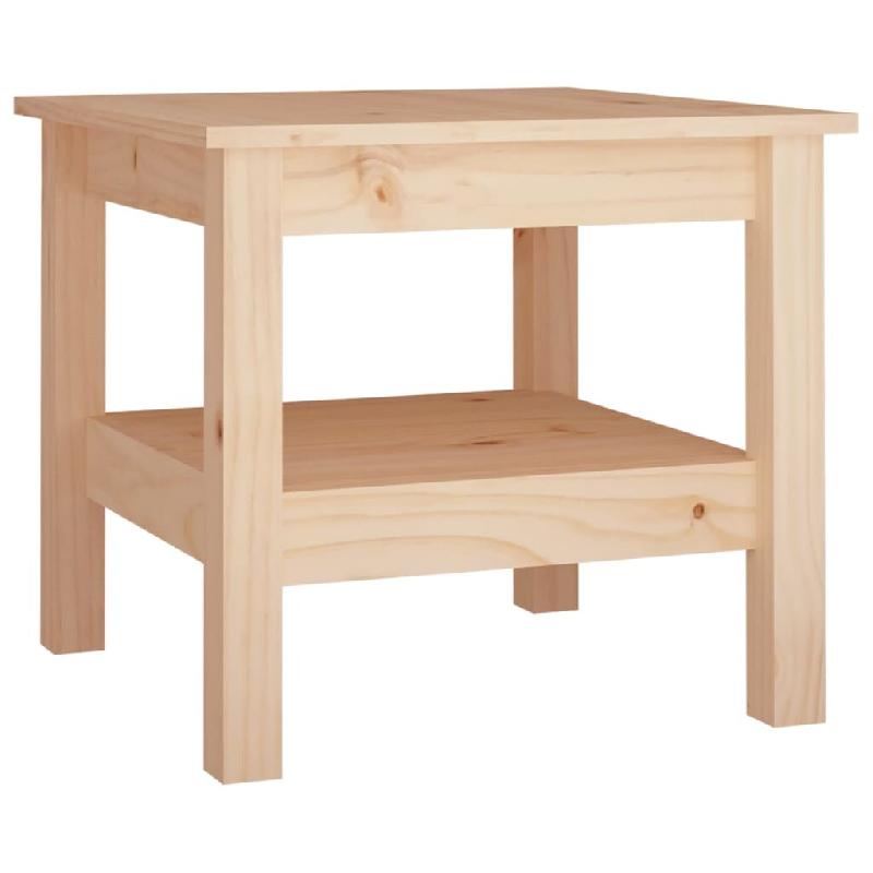 Décoshop26 - Table basse de salon avec étagère design simple 45 x 45 x 40 cm bois massif de pin non traité DEC037071 - Bois massif 3000263080518_0