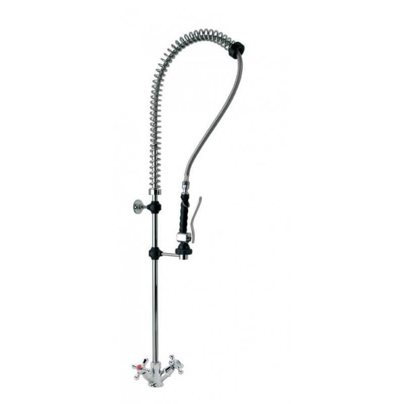 Douchette avec mélangeur mono-trou à croisillon - ergonomique et durable pour cuisines professionnelles_0