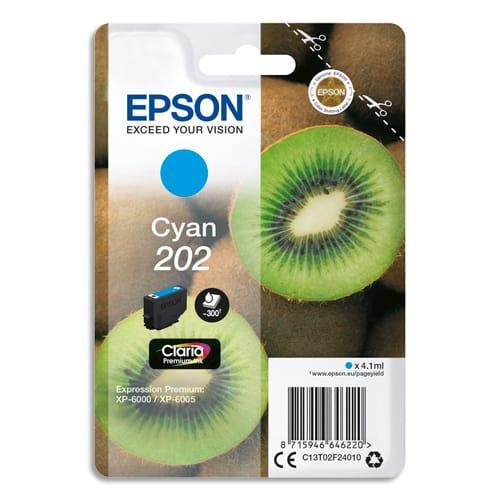 Epson cartouche jet d'encre claria premium cyan ''kiwi'' 202 (t02f2) - c13t02f24010_0