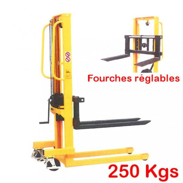 Gerbeur manuel à manivelle WINCH - 250 et 500 kg - Hauteur de levage 1500 mm - Marque Rolléco_0