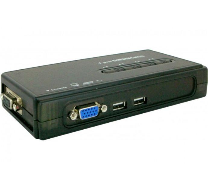 KVM switch VGA/USB 4 ports avec câbles démontables - Modèle 52274 - Compatible Windows et Linux_0