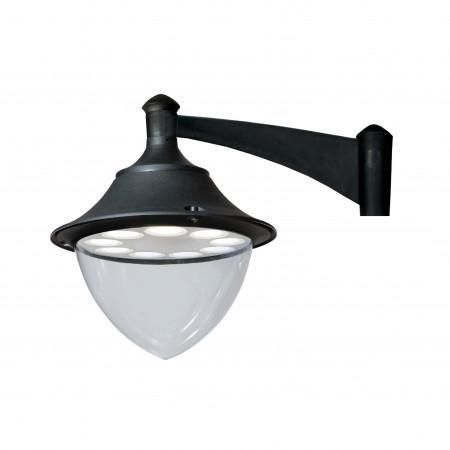 Lanterne urbaine en résine noire - Gunther IP65 GX53 9x10W - Montage sur mât Ø45 à 60mm_0