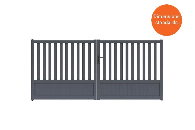 Portail battant standard semi barreaudé - 3500 / 1450_0
