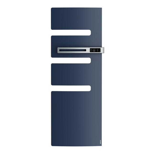 Radiateur sèche-serviettes connecté Serenis avec soufflerie mât droite 1750W Bleu profond - Atlantic - 850592_0