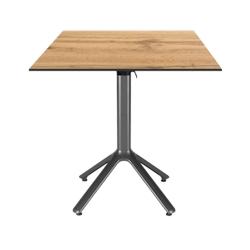Restootab - Table pliable Nemo pour extérieur décor bois 70x70 - marron TB-NEM-7070C-CH.ARM_0