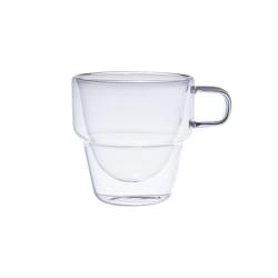 Set de 6 tasses à café 10 cl Sao double paroi en verre borosilicate -  Transparent Rond Verre Table Passion 8.7x cm - transparent verre 3106233820075_0