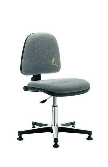 Siège ESD série Confort - ANT 211 - Tissu gris antistatique - Réglable en hauteur et en profondeur_0