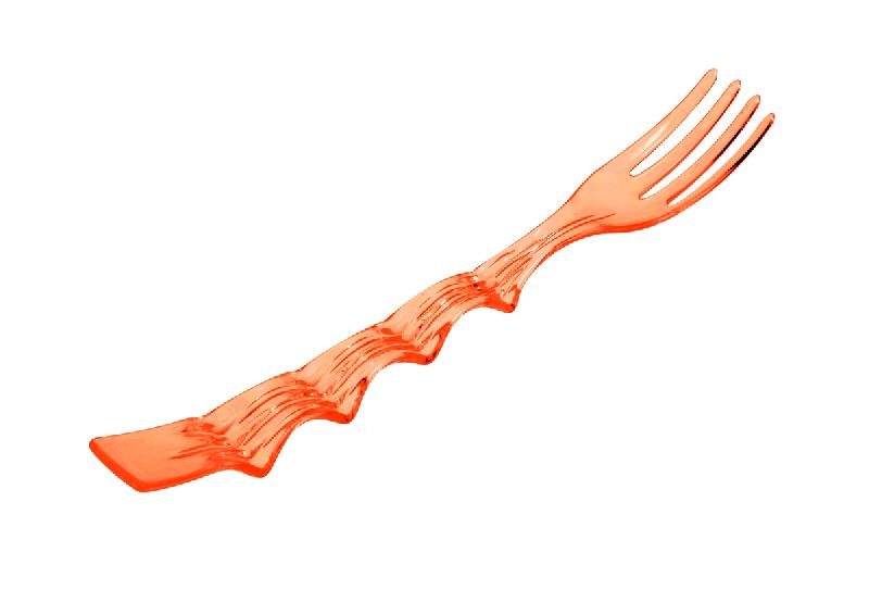 FOURCHETTE DE TABLE ORANGE PLASTIQUE COPOLYESTER 21 CM VAISSELLE COPOLYESTER SAINT ROMAIN