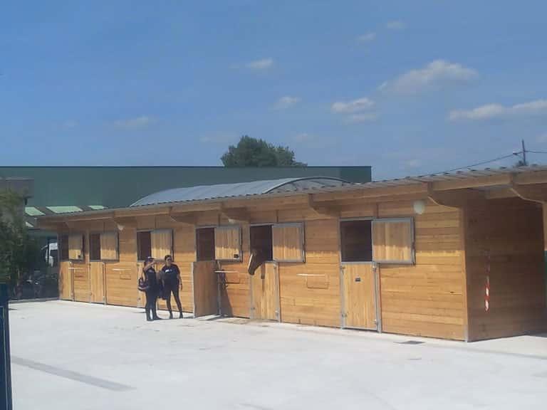 5 boxes en ligne en bois Douglas - BOX028 - Abri spacieux et robuste pour chevaux_0