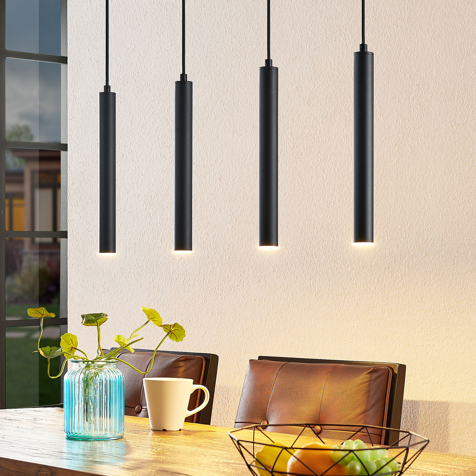 ARCCHIO SUSPENSION LED KAMMERON, NOIR, MÉTAL, 80 CM
