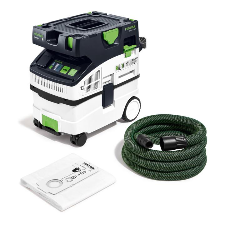 Aspirateur eau et poussières - 1200W - Festool CLEANTEC CTM MIDI I 574822 - 776836 - Classe M - Bluetooth intégré_0