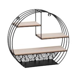 Atmosphera Etagère murale en Métal Noir 39 x 36 cm - noir 3560233812346_0