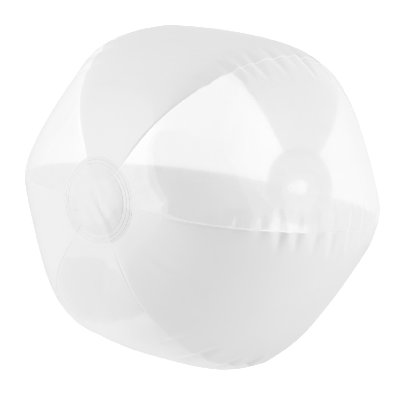 Ballon de plage en PVC - 26 cm de diamètre - 6 panneaux mats et translucides_0