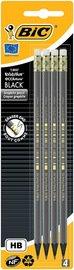 BIC KIDS CRAYON À PAPIER EVOLUTION BLACK, HB, BLISTER DE 4 - LOT DE 7