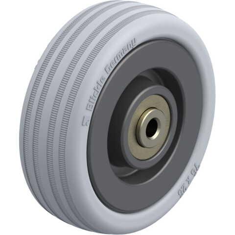 BLICKLE - ROUE Ø 75MM BANDAGE CAOUTCHOUC SBR 60KG - VPA 75/6K