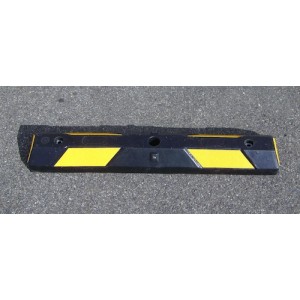 Butée de parking Park'it 90 - jaune et noir en pneu recyclé - séparateur de parking - Réf. RMS0039_0