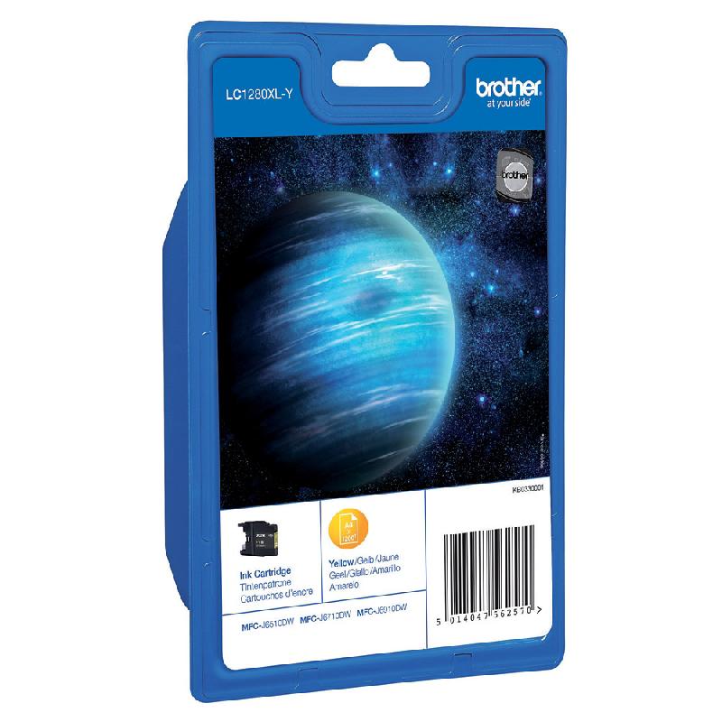 CARTOUCHE BROTHER LC1280XLY JAUNE POUR IMPRIMANTES JET D'ENCRE