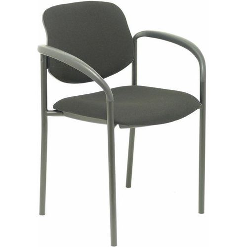 CHAISE VILLALGORDO AVEC ACCOUDOIRS FIXES - NOIR - PIQUERAS Y CRESPO