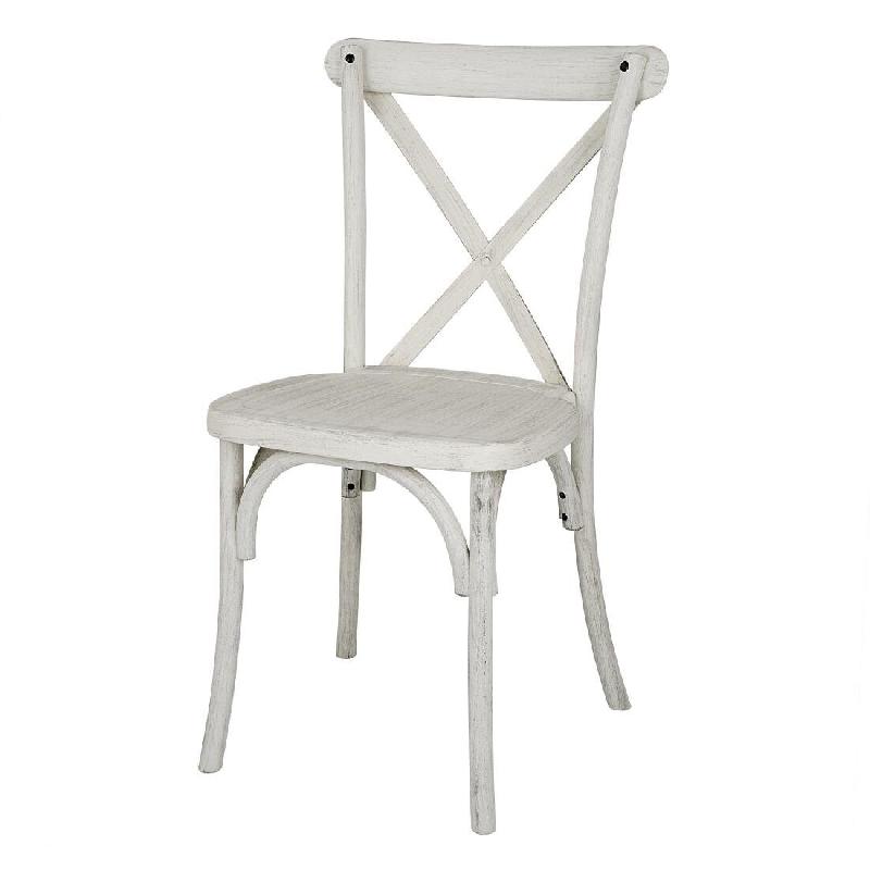 Chaises en résine à dossier croisé Bolero Manhattan blanches (lot de 4) - HW280_0