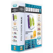 CLASSEUR PERSONNALISABLE POLYVISION MAXI, DOS: 60 MM - LOT DE 2