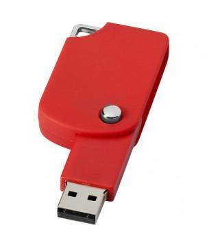 CLÉ USB PIVOTANTE CARRÉE 32 GB - ROUGE - CLÉS USB PUBLICITAIRES PERSONNALISÉES